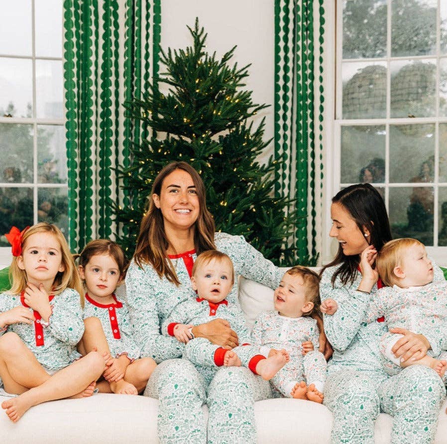 North Pole Christmas Two Piece Kids Henley Pajamas - Liz and Roo