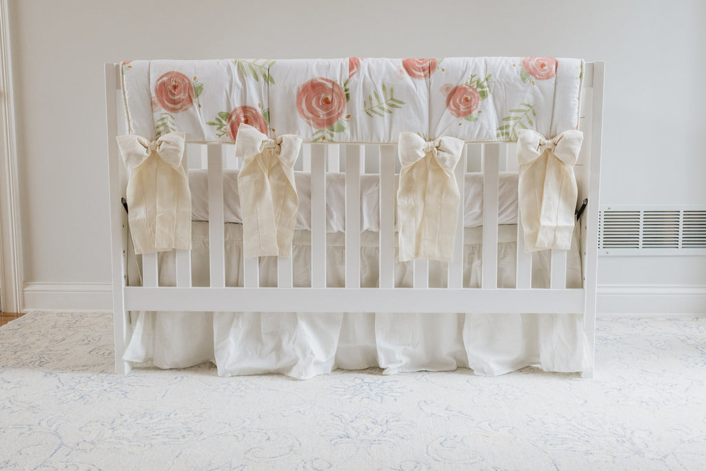 Peony and Ivory Bows Bedding Set - Liz and Roo