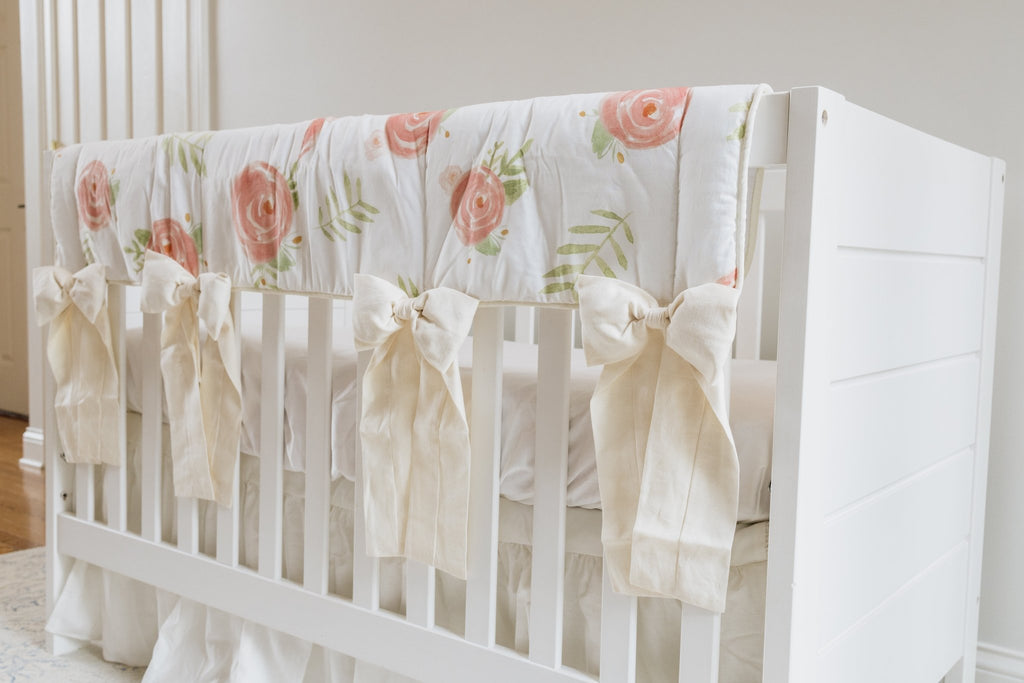 Peony and Ivory Bows Bedding Set - Liz and Roo