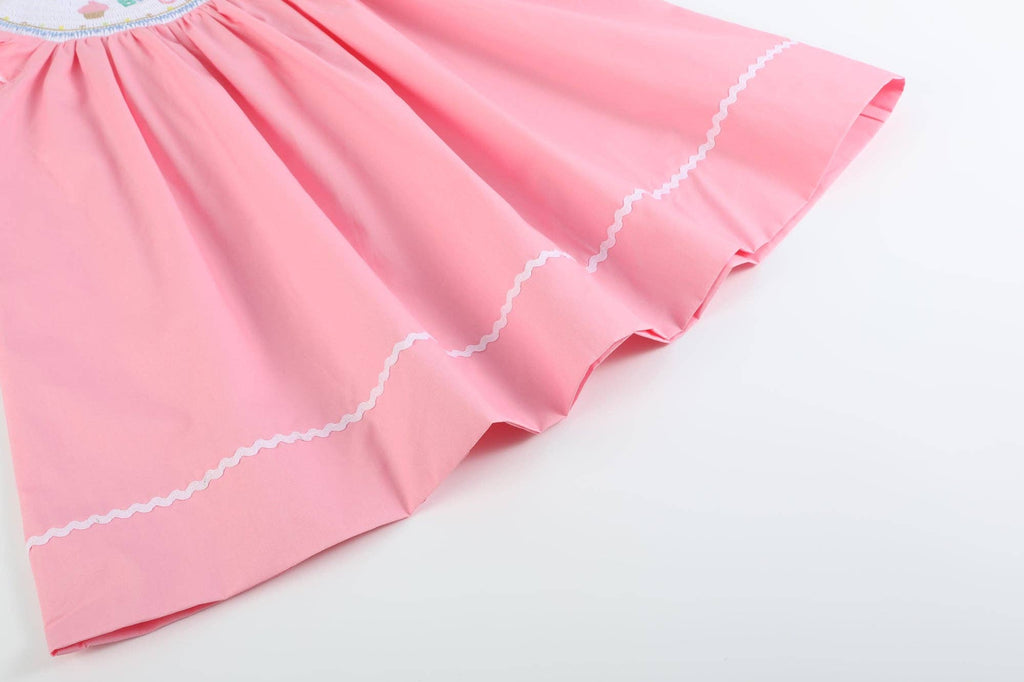 Pink Birthday Girl Smocked Bishop Dress - Liz and Roo