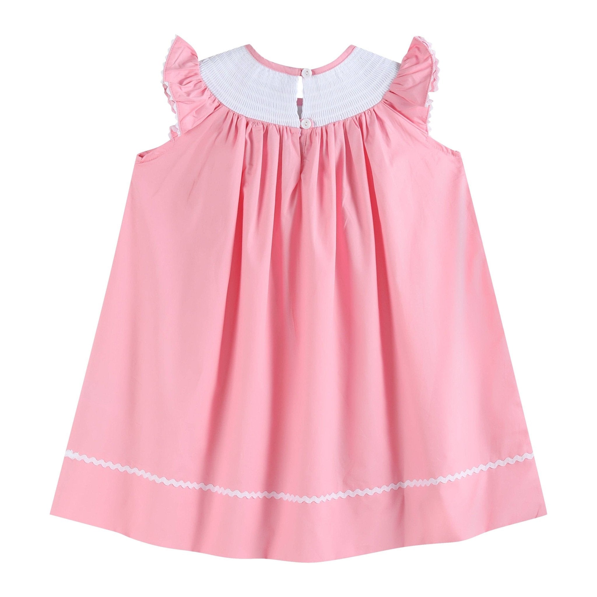 Pink Birthday Girl Smocked Bishop Dress - Liz and Roo