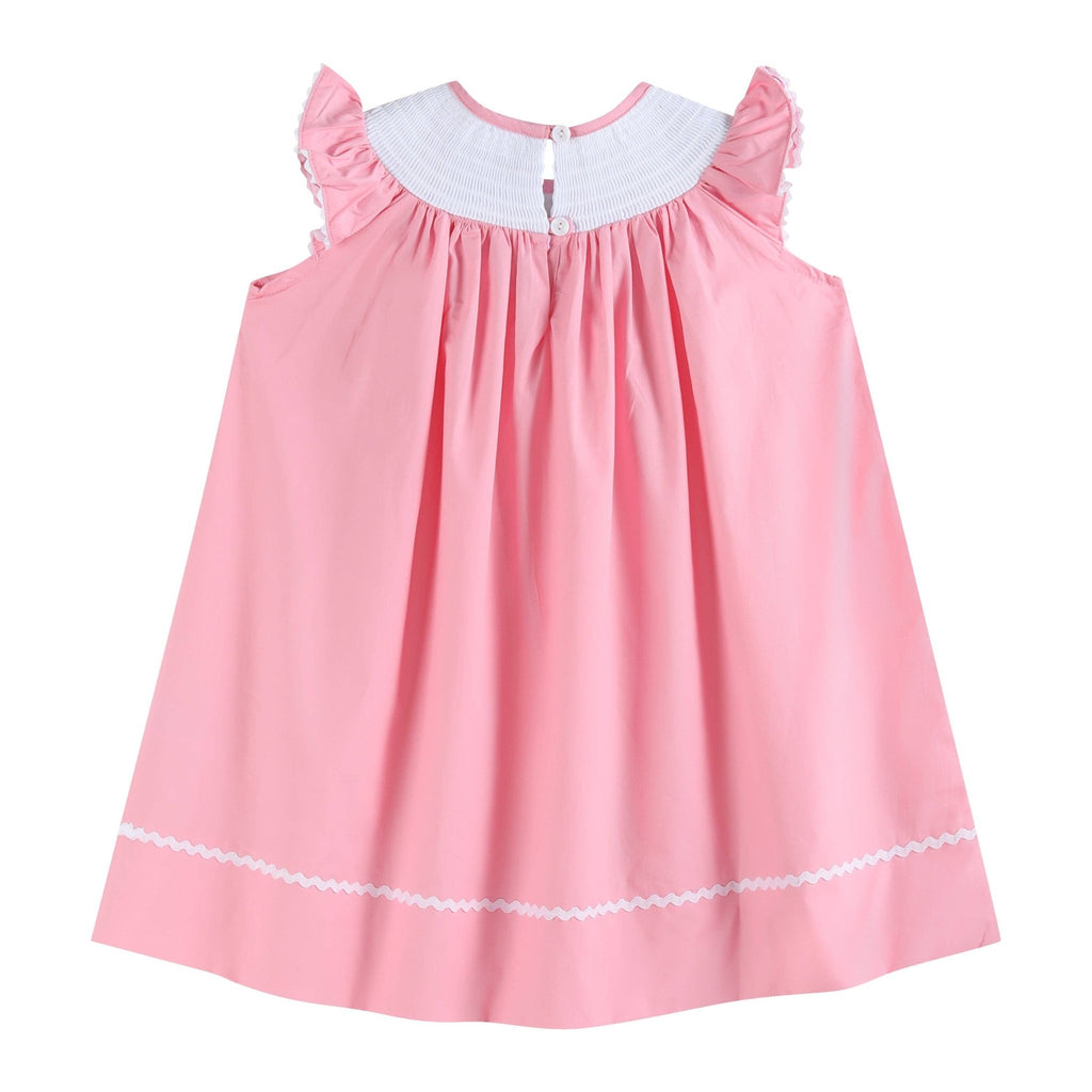 Pink Birthday Girl Smocked Bishop Dress - Liz and Roo