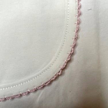 Receiving Blanket (Picot Trim) Baby Gift, Embroidery, Mono - Liz and Roo