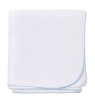 Receiving Blanket (Picot Trim) Baby Gift, Embroidery, Mono - Liz and Roo