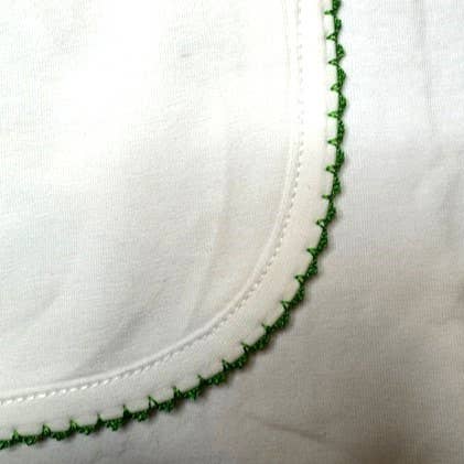 Receiving Blanket (Picot Trim) Baby Gift, Embroidery, Mono - Liz and Roo