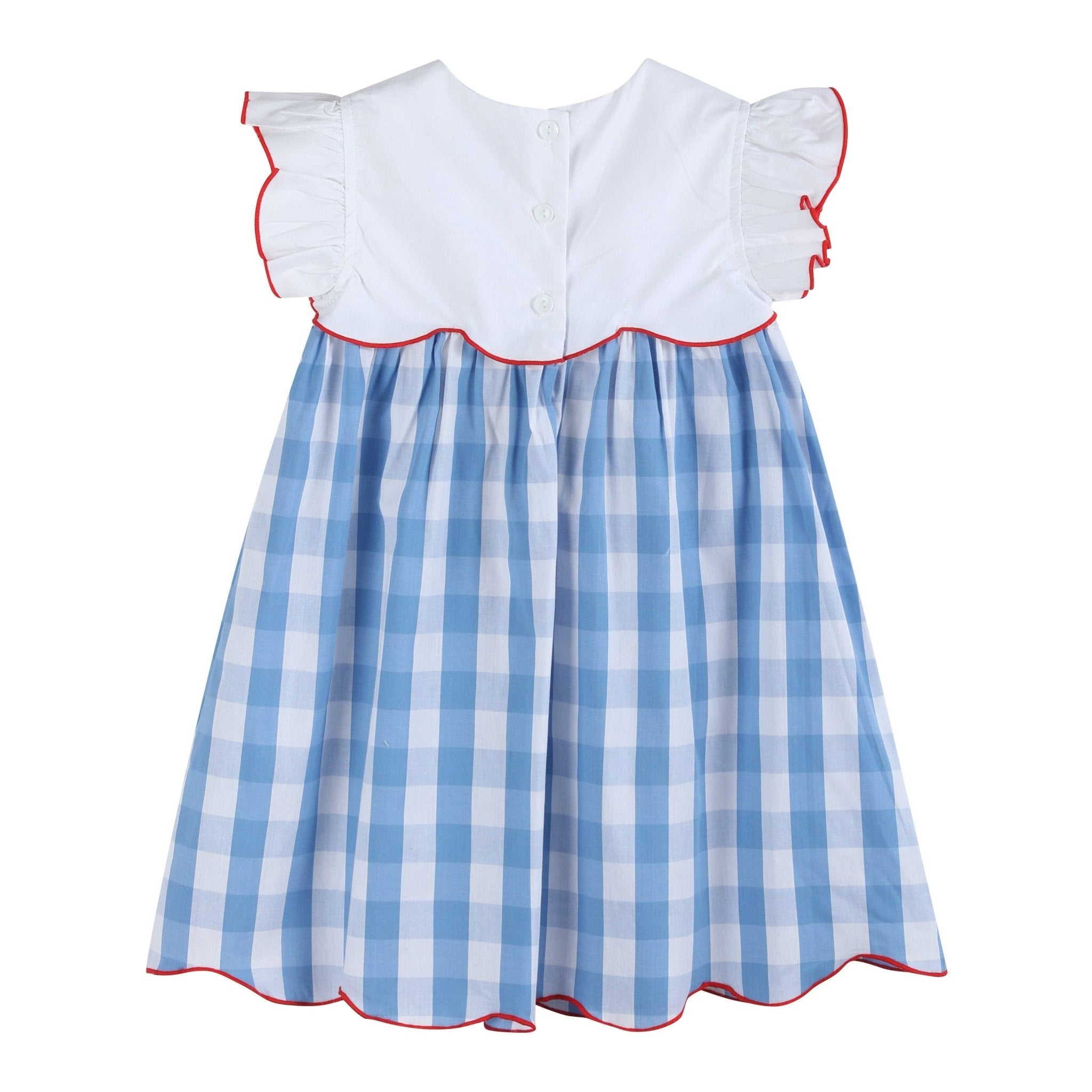 Red, White and Blue Flutter Dress - Liz and Roo
