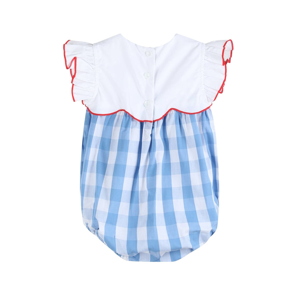 Red, White and Blue Flutter Romper - Liz and Roo