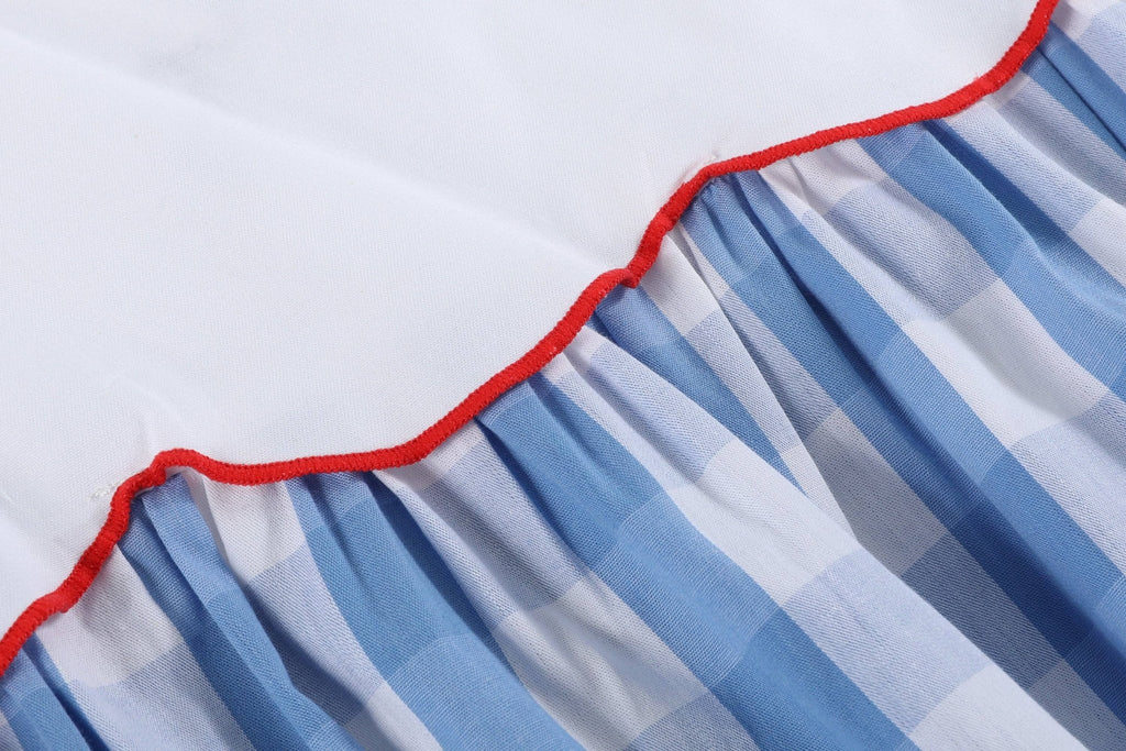 Red, White and Blue Flutter Romper - Liz and Roo