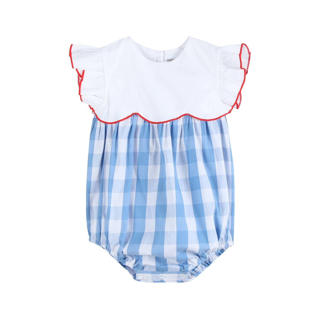 Red, White and Blue Flutter Romper - Liz and Roo