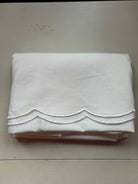 Scallop Crib Skirt with White or Pink Trim - Liz and Roo