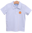 Trotter Street Kids Blue and White Stripe Pumpkin Polo - Liz and Roo
