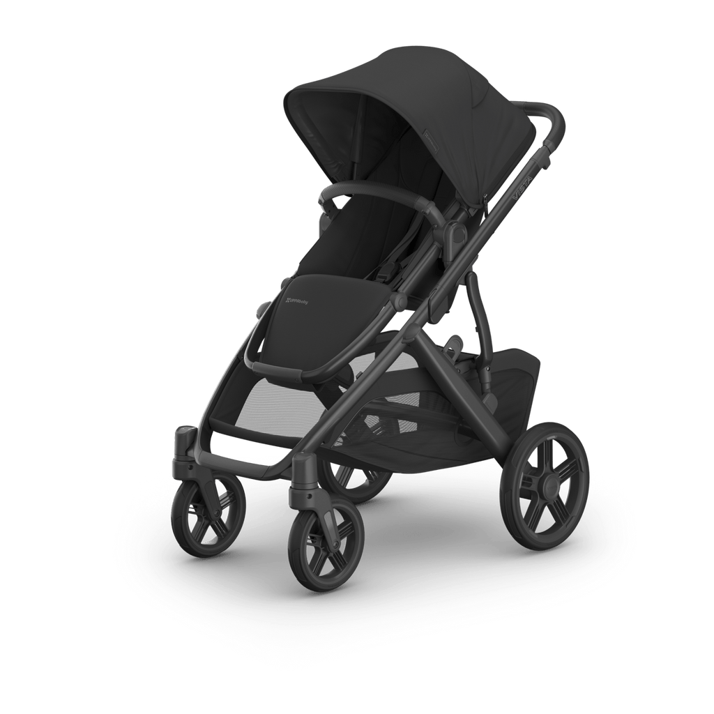 Uppababy Vista V3 Stroller Jake - Charcoal | Carbon Frame | Black Leather - Liz and Roo