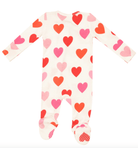 Valentine Big Hearts 2 Way Zipper Footie - Liz and Roo