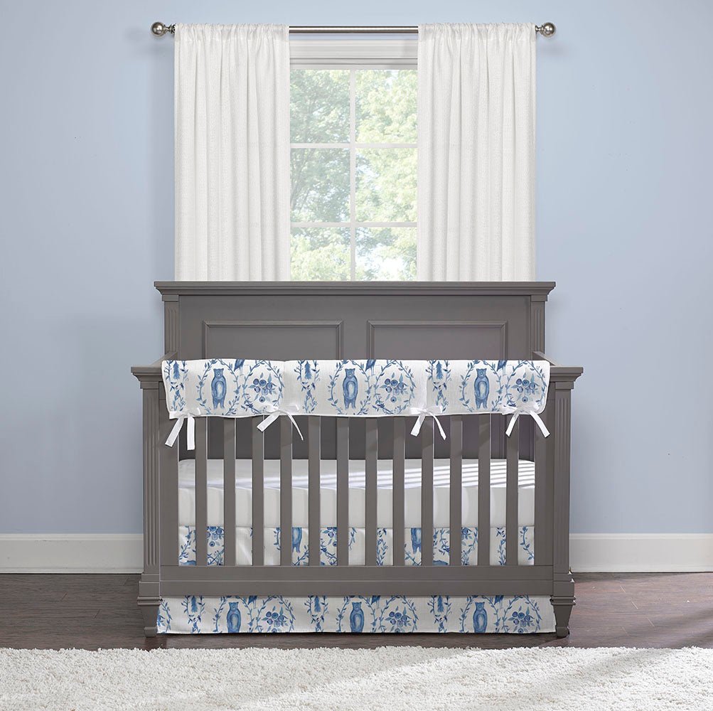 Blue-Beary Toile Baby Blanket - Liz and Roo