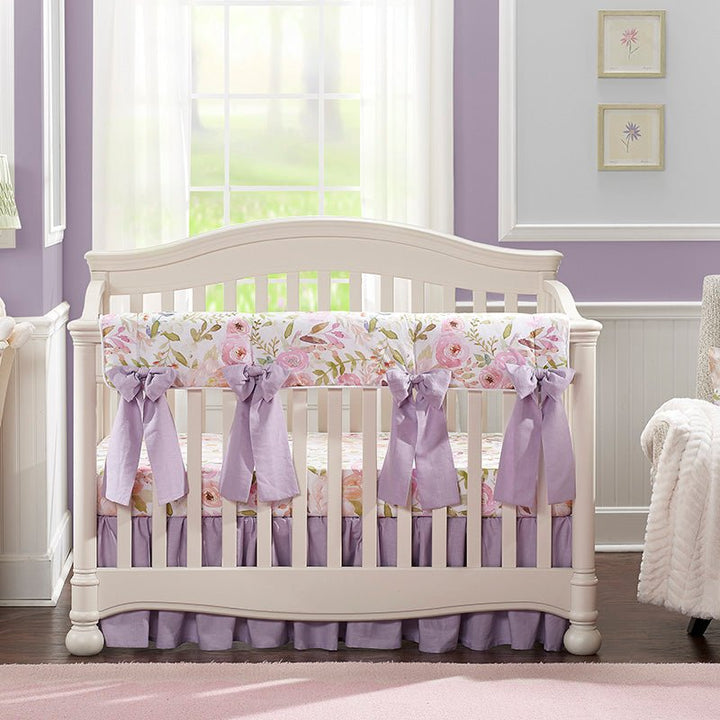 Liz & Roo - Petal Pink Linen and Floral Bedding Set