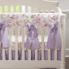 Blush Watercolor Rail Cover Lavender Linen Bows