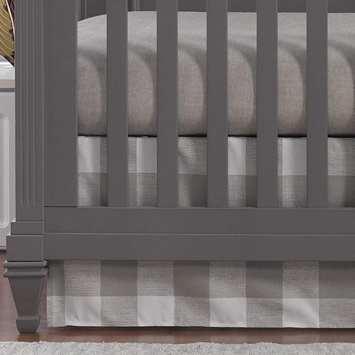 Buffalo Check (Taupe) Crib Skirt 17&#8243; Drop