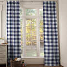 Navy and White Buffalo Check Curtains
