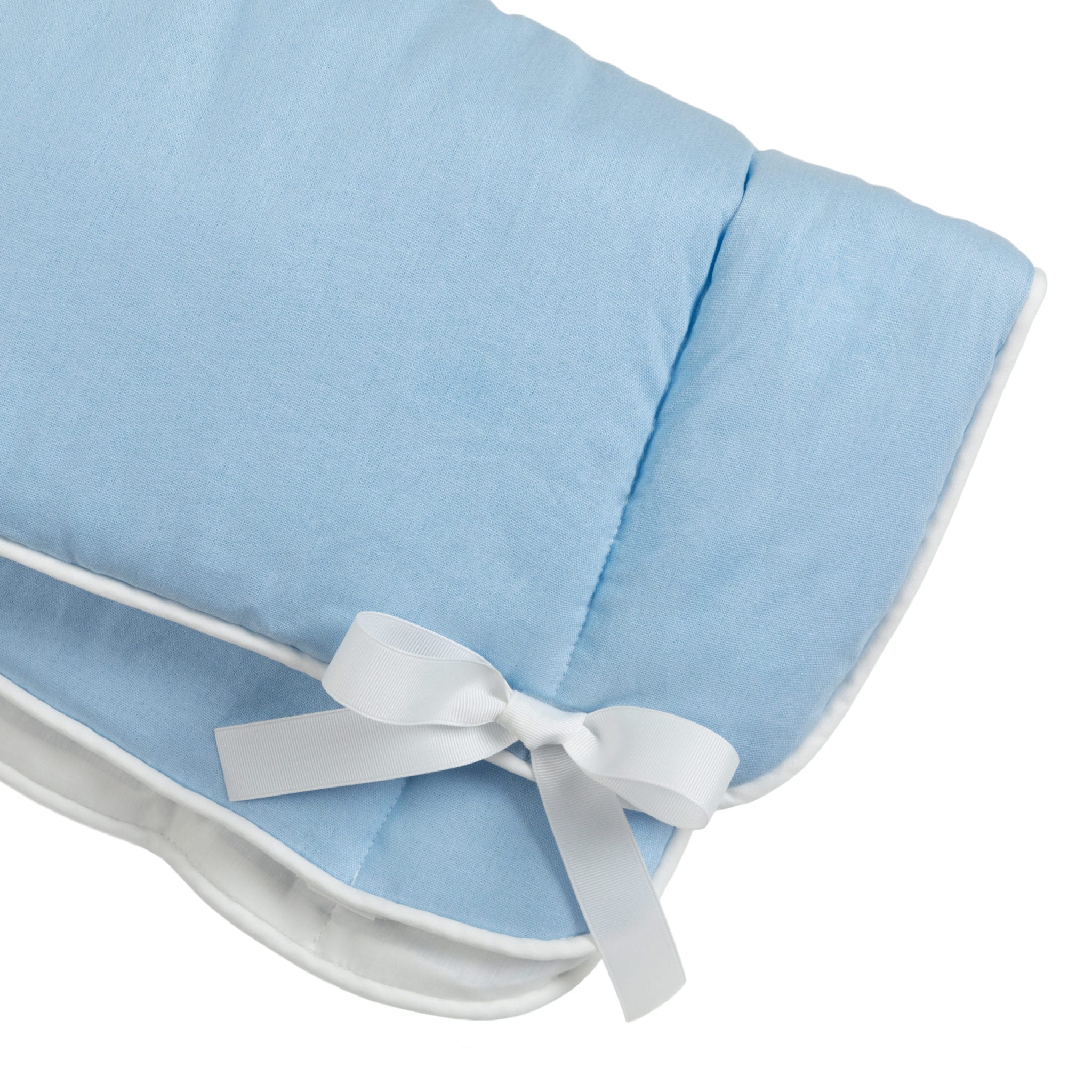 Light Blue Linen Rail Cover