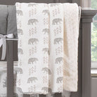 Cubby Bear Minky Receiving Blanket - Liz and Roo