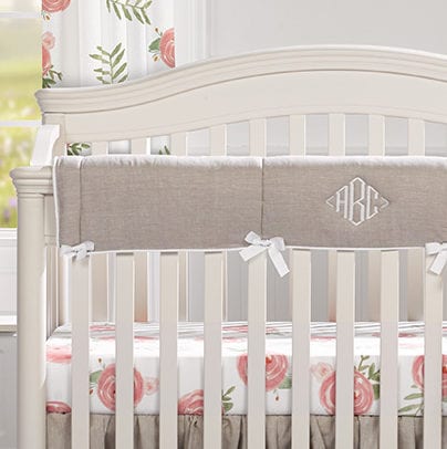 flax linen rail cover