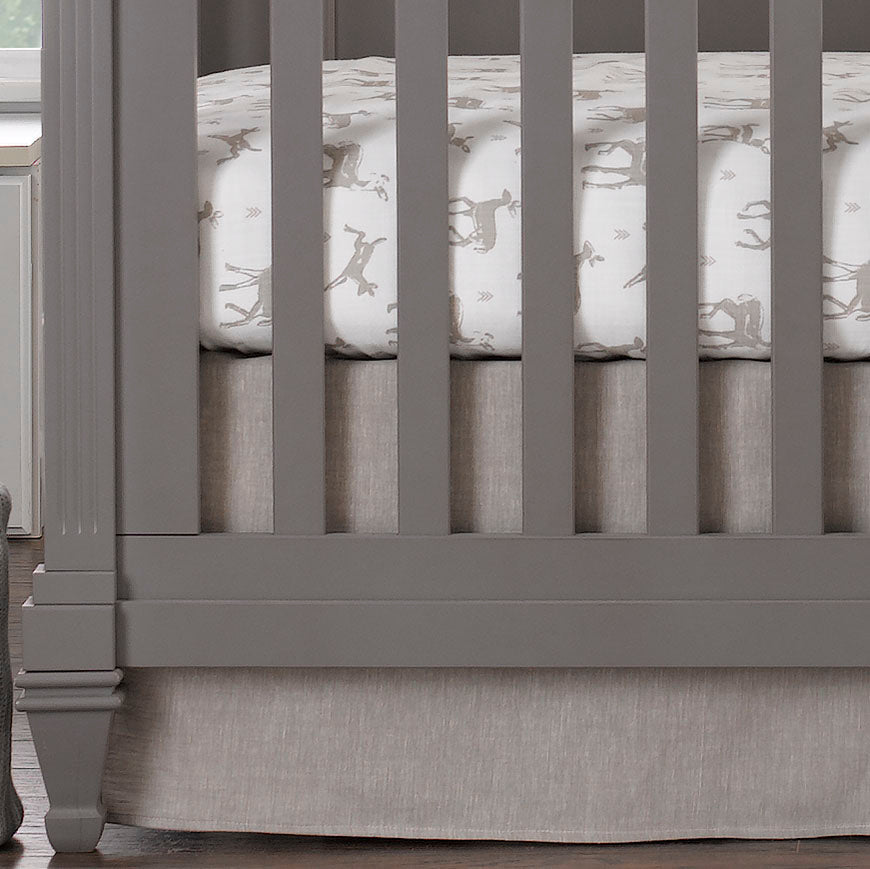 Flax Linen Crib Skirt - Liz and Roo