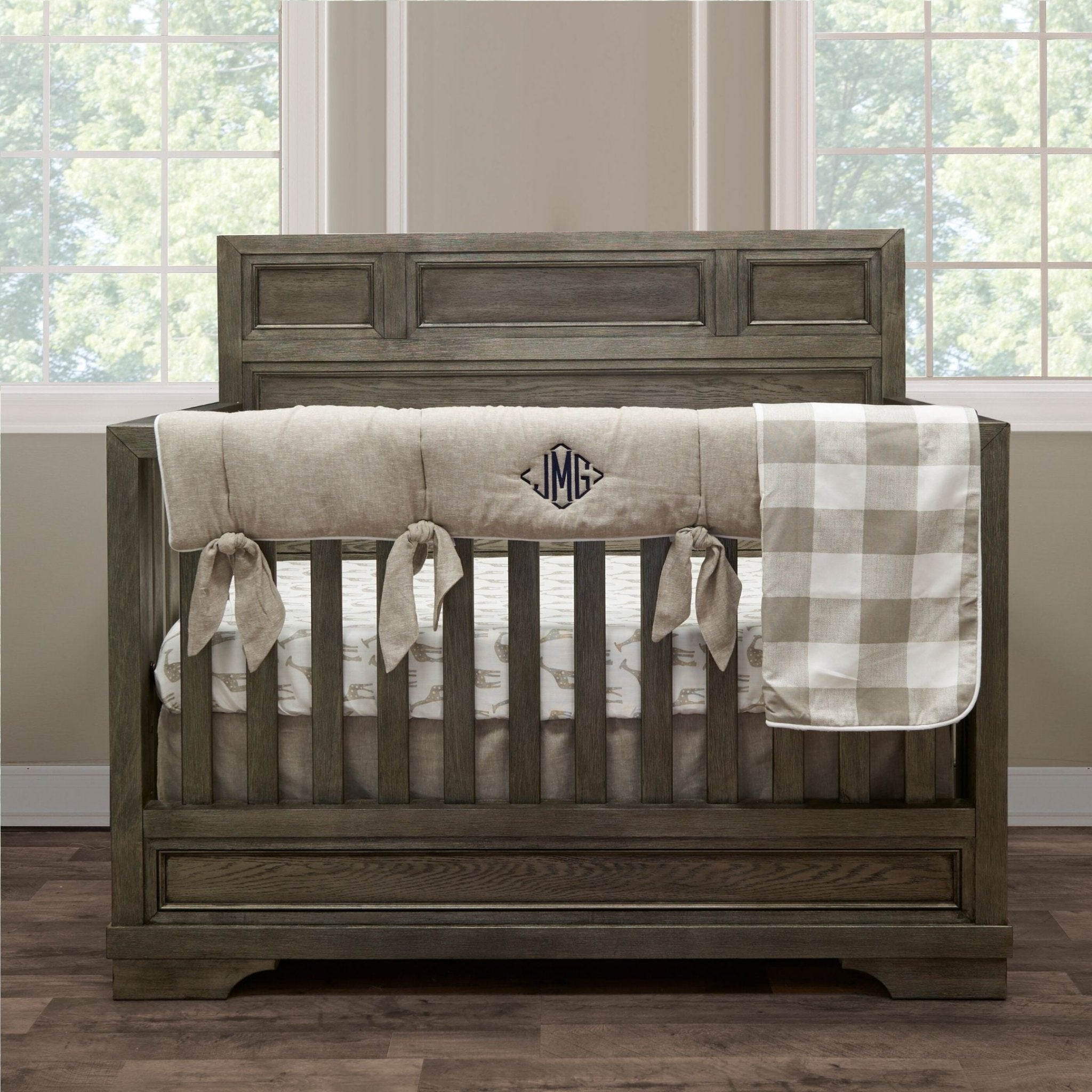 Flax Linen Crib Skirt - Liz and Roo