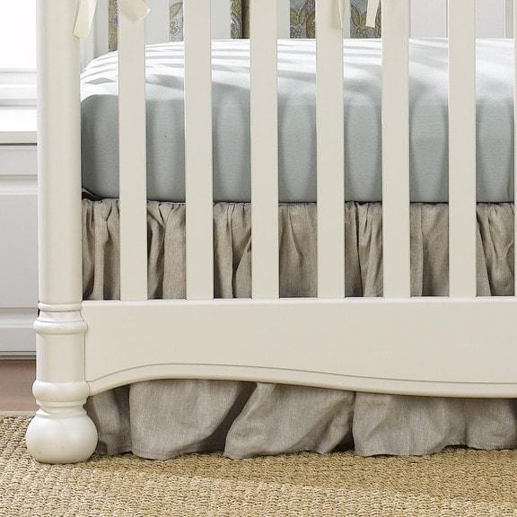 Flax Linen Gathered Crib Skirt
