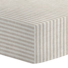Flax Linen Stripe Crib Sheet - Liz and Roo