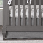 Gray Crosshatch Crib Skirt