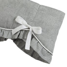 gray crosshatch scalloped crib rail cover