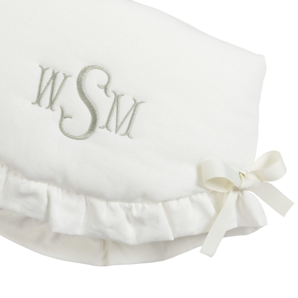 ivory rail cover scalloped