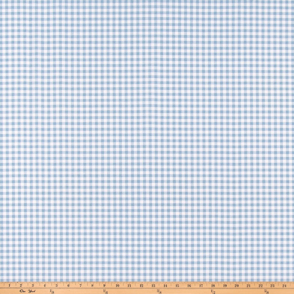 Light Blue Toile Crib Rail Cover with Gingham Fabric Ties - Liz and Roo