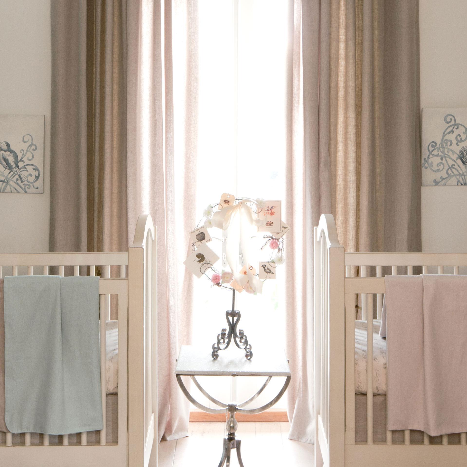 Linen Solid Window Treatments in Blue | Available in 7 Colors - Liz and Roo