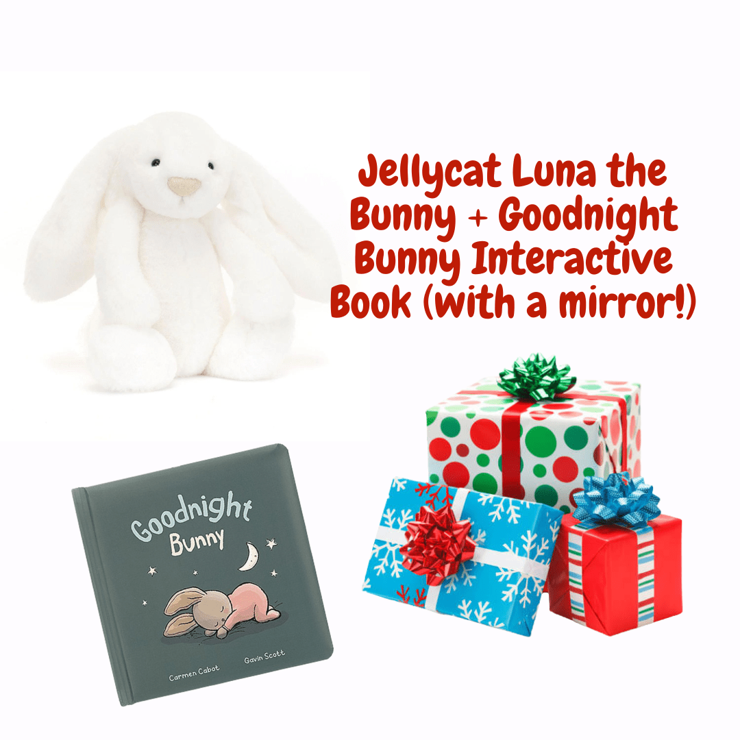 Luna the Bunny Holiday Gift Box Goodnight Bunny Book Jellycat