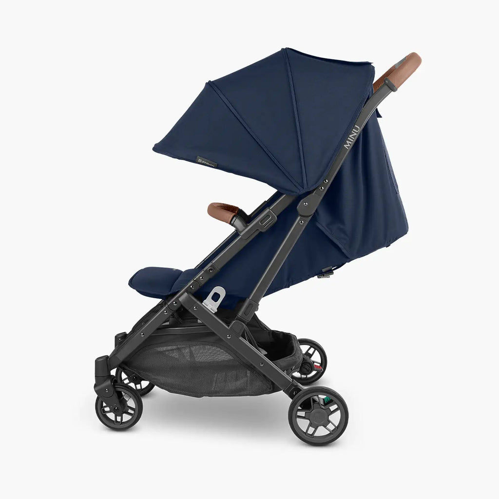 Minu V2 Stroller - NOA - Navy | Carbon Frame | Saddle Leather | - Liz and Roo