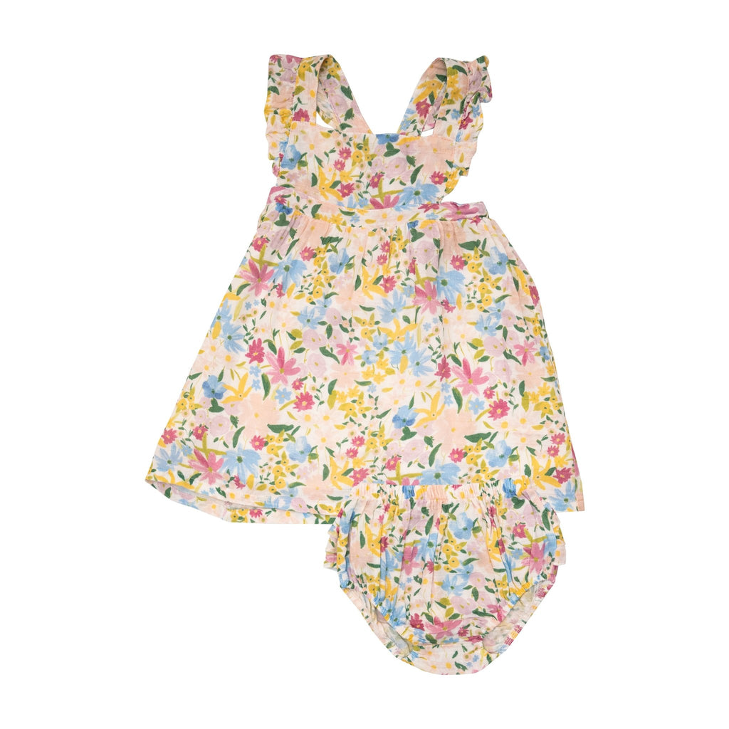 Multi Floral Pinafore Top & Bloomer - Liz and Roo