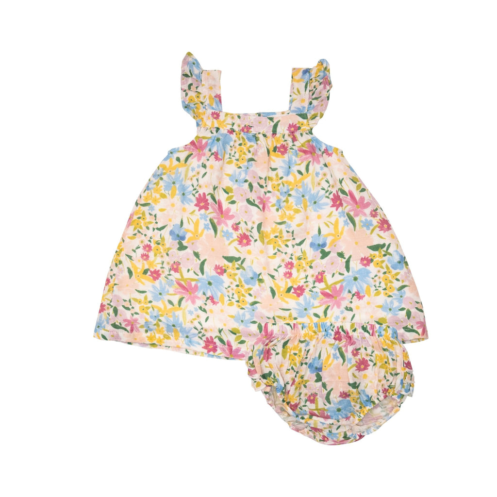 Multi Floral Sundress & Diaper Cover - Liz and Roo