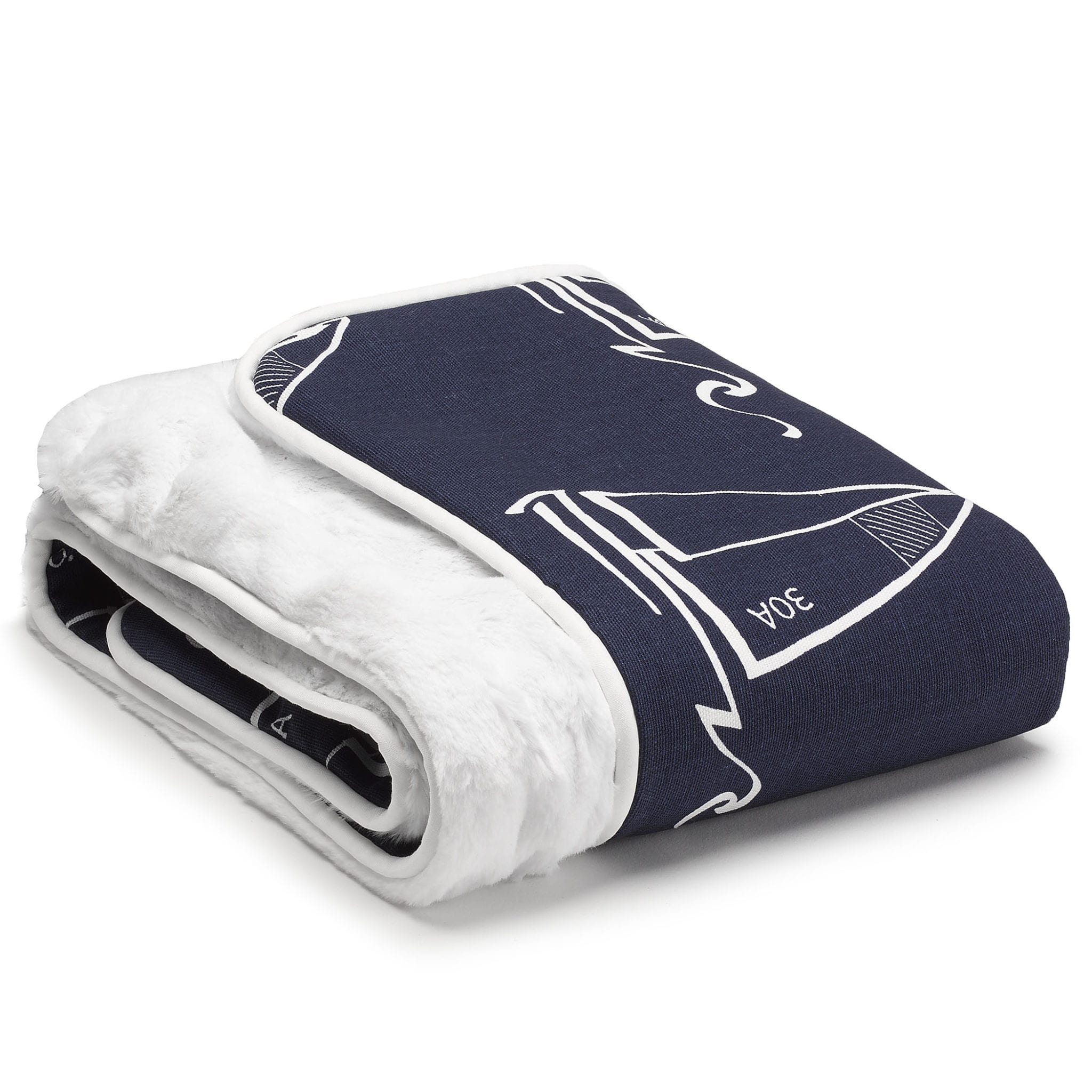 Nautical Sailboats Minky Receiving Blanket - Liz and Roo