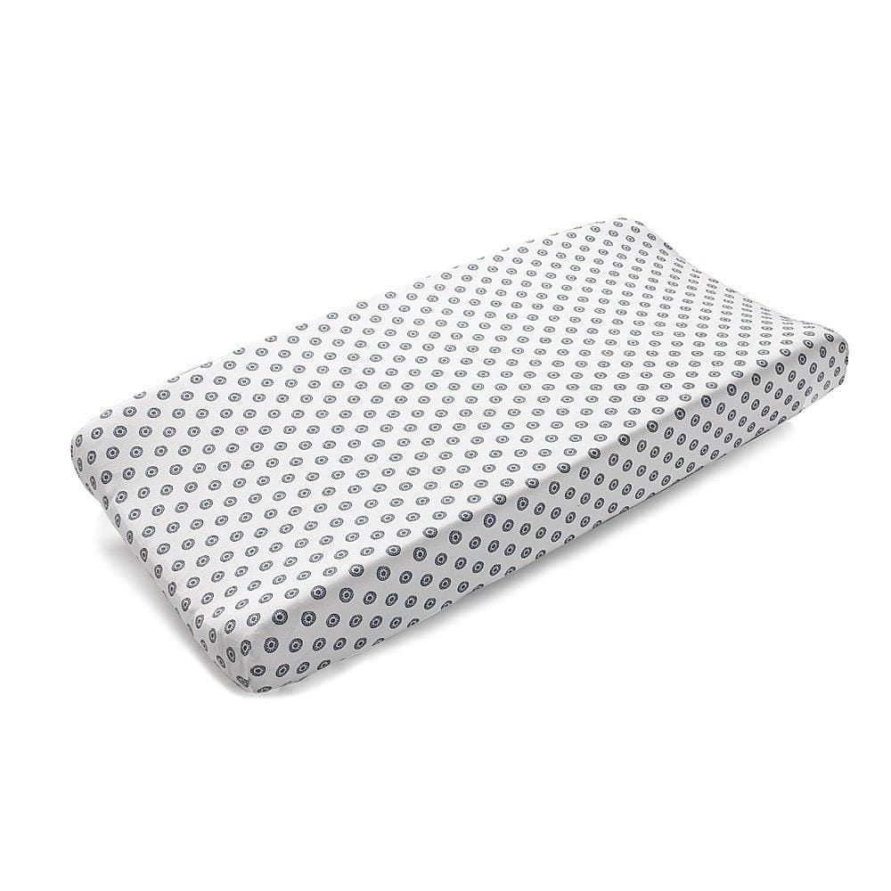 Navy Chelsea Contoured Changing Pad Cover - Liz and Roo