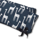Navy Giraffe Bumperless Crib Bedding - Liz and Roo