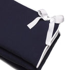 Navy Linen Crib Skirt 16" Drop - Liz and Roo