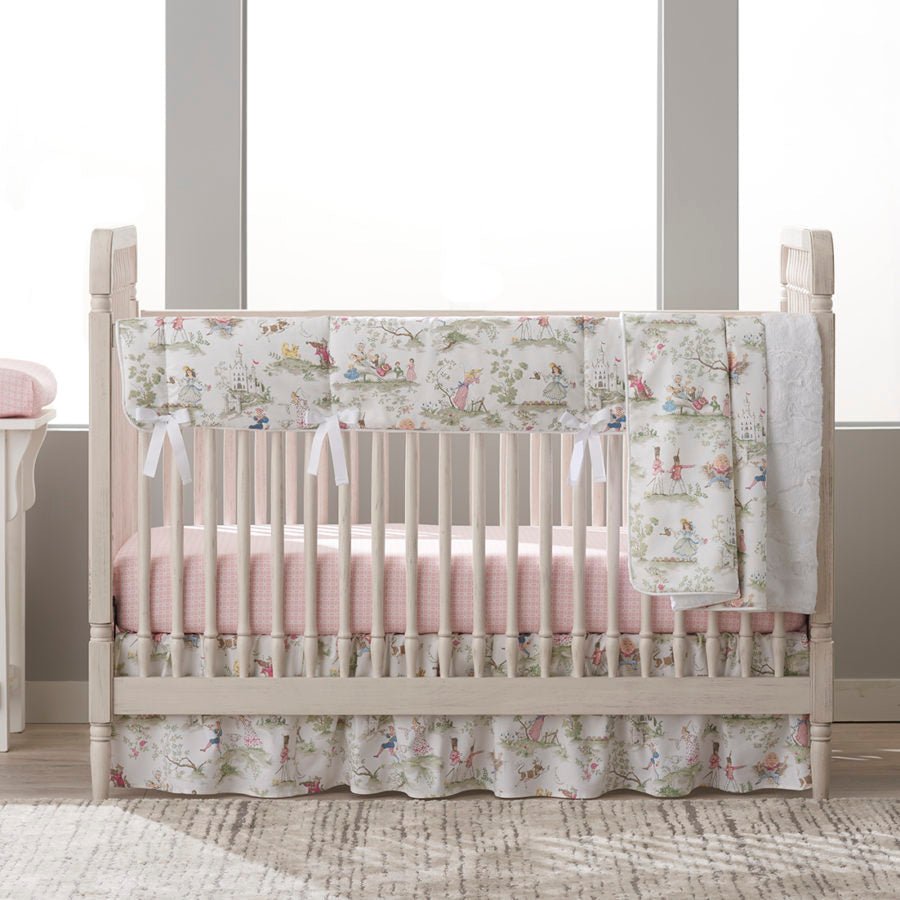 Nursery Rhyme Toile 4-pc. Crib Bedding Set for MINI CRIBS - Liz and Roo