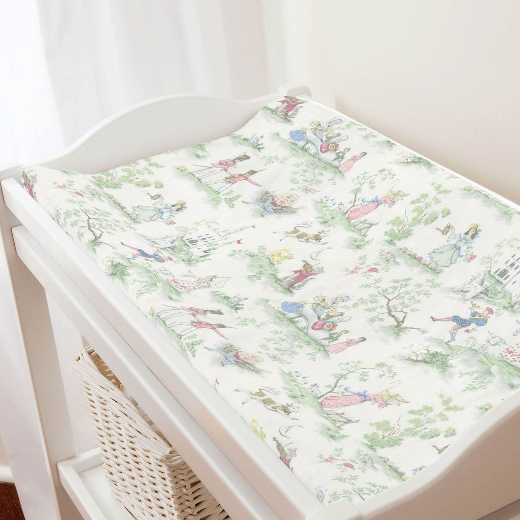 Nursery Rhyme Toile 4-pc. Crib Bedding Set for MINI CRIBS - Liz and Roo