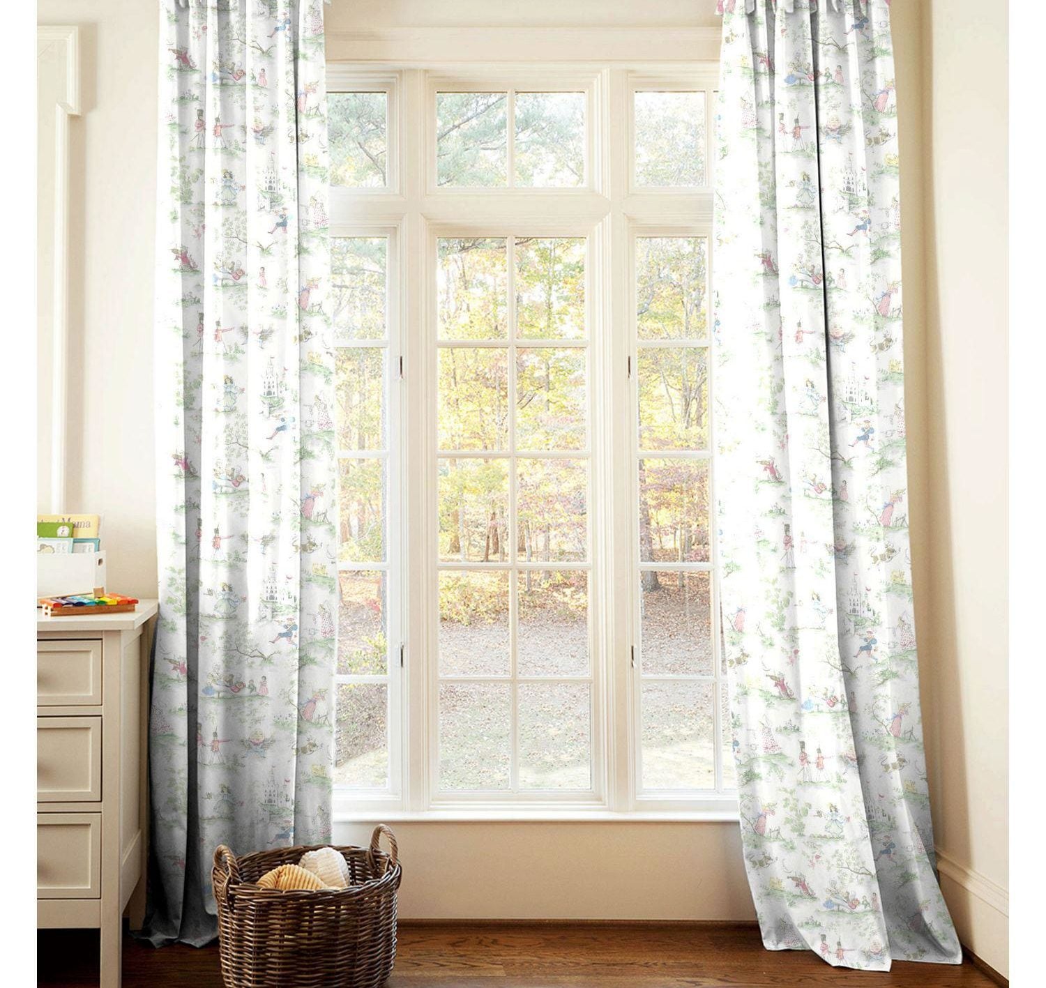 Nursery Rhyme Toile Window Treatments - Liz and Roo