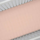 Peach Linen Crib Sheet | Linen Blend Crib Sheet - Liz and Roo