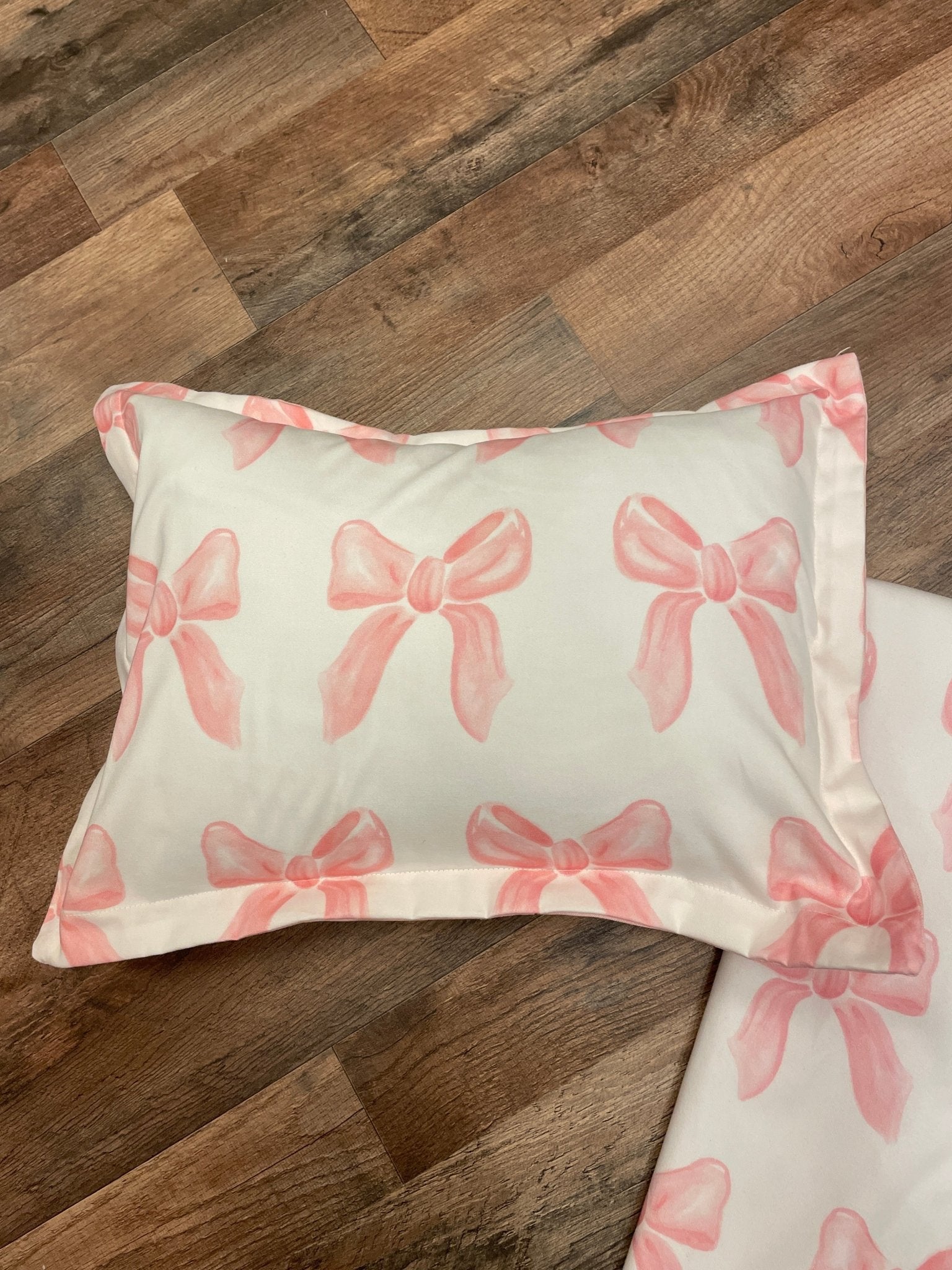 Petal Pink Bows Bamboo Crib Sheet - Liz and Roo