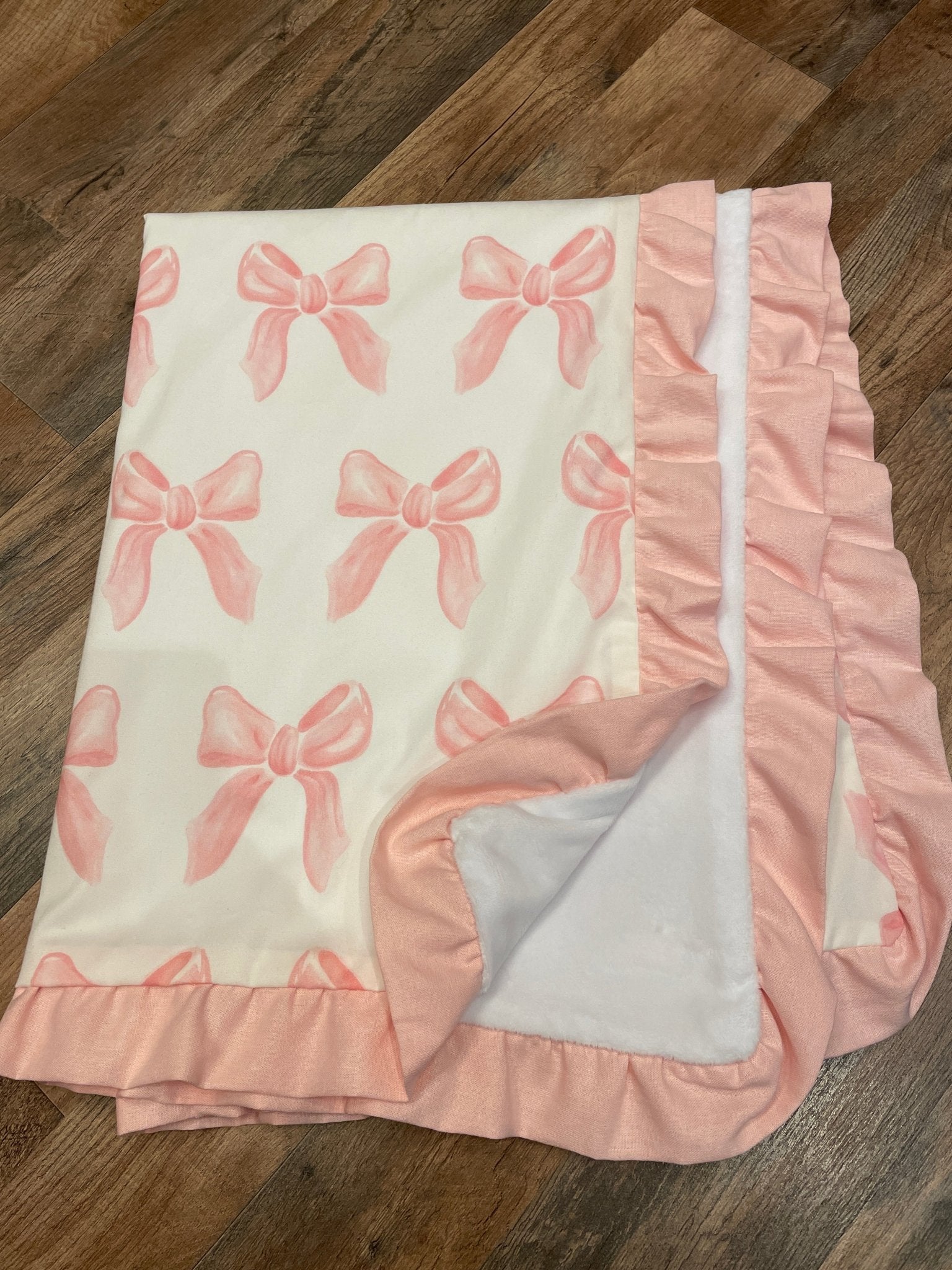 Petal Pink Bows Bamboo Crib Sheet - Liz and Roo