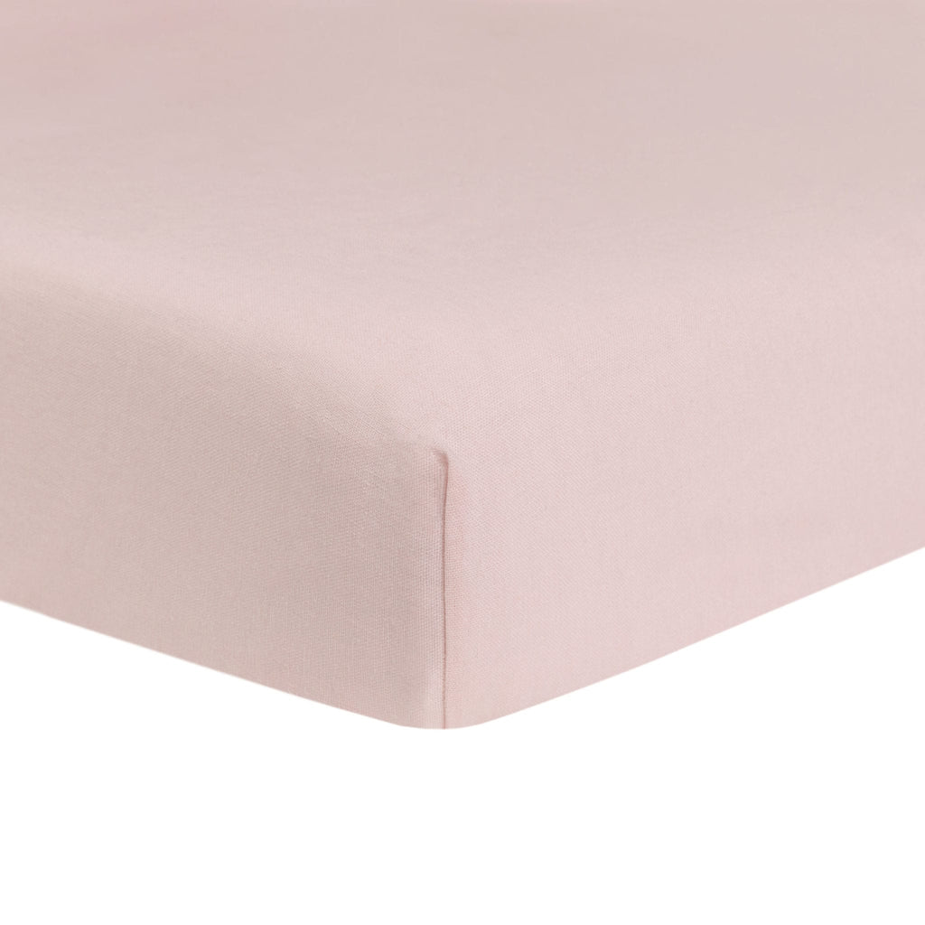 Petal Pink Linen Crib Sheet | Linen Blend Crib Sheet - Liz and Roo