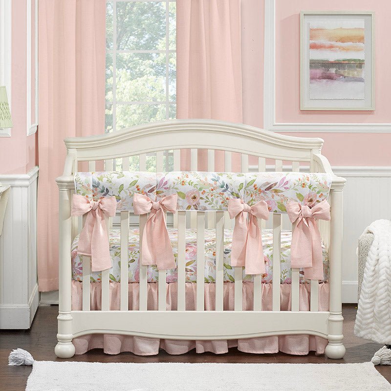 Petal Pink Linen Window Treatments - Liz and Roo